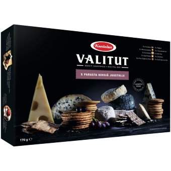 Крекеры соленые Kantolan Valitut ассорти 170 гр Крекеры соленые Kantolan Valitut ассорти 170 гр