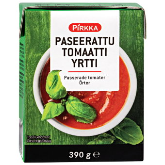 Томаты измельченные с базиликом Pirkka 390 гр