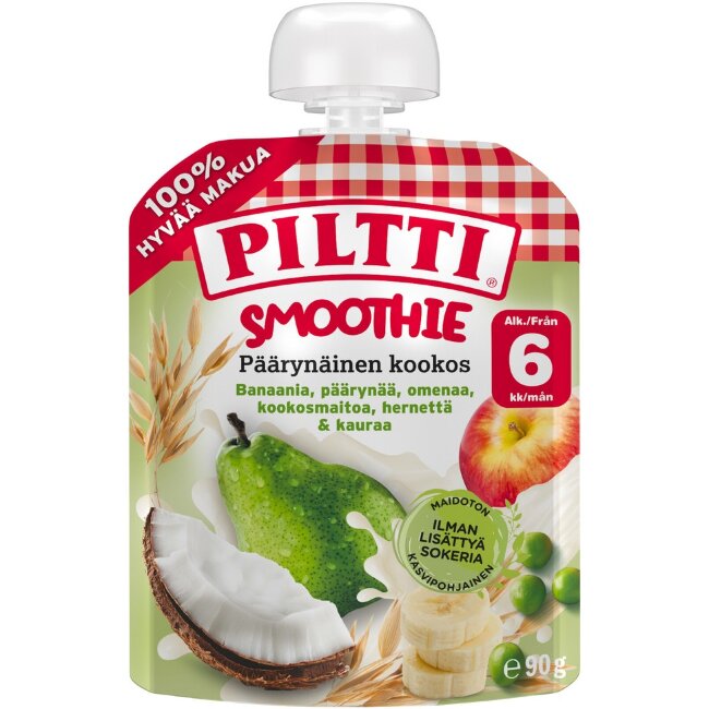 Смузи Piltti с грушей и кокосом 90 гр (с 6 месяцев) пакетик-порция