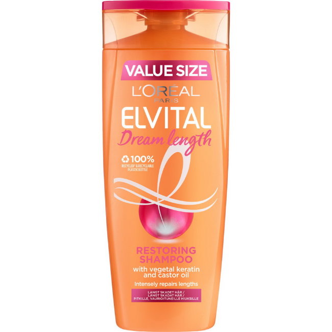 Шампунь для восстановления длинных и поврежденных волос Elvital Dream length 400 мл, LOreal