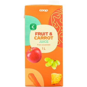 Фруктово-морковный сок Coop 1 л