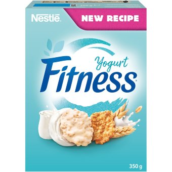 Хлопья Nestlé Fitness 350 гр из цельнозерновой пшеницы, овса и риса с йогуртовой глазурью