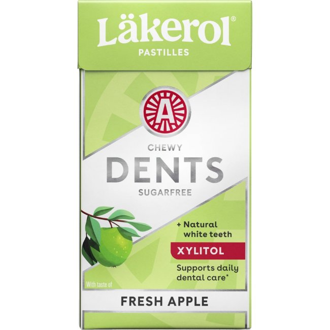 Пастилки с ксилитом (свежее яблоко) Läkerol Dents 36 гр