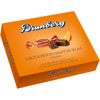 Молочный шоколад без лактозы с апельсином Brunberg 250 гр