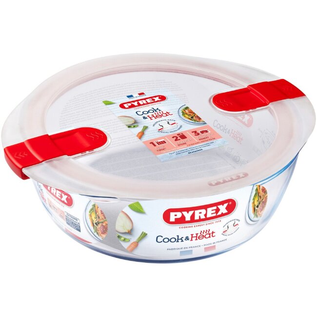 Форма для выпекания Pyrex Cook & Heat 1,1 л с крышкой 18 см Форма для выпекания Pyrex Cook & Heat 1,1 л с крышкой 18 см