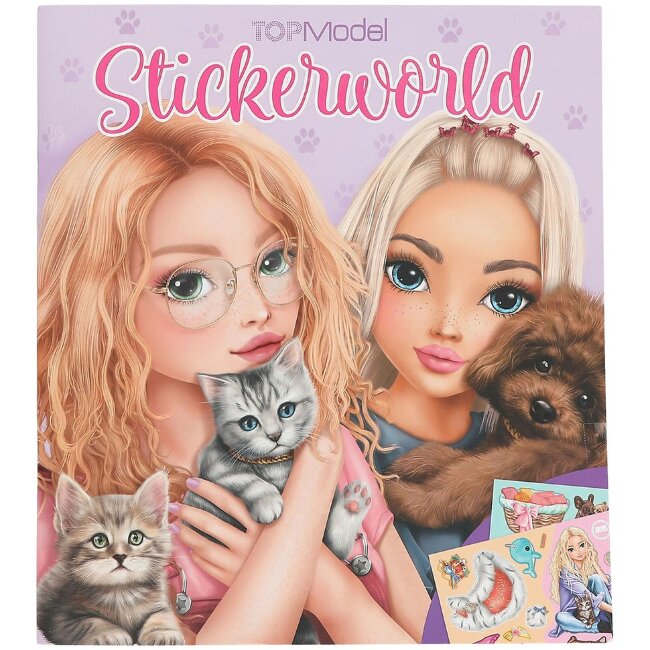Набор наклеек TOPModel Stickerworld с котиками и собачками Набор наклеек TOPModel Stickerworld с котиками и собачками