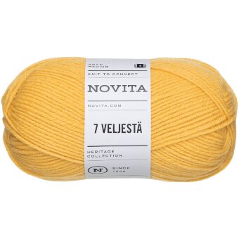 Пряжа Novita 7 Veljestä 100 гр аурингонкукка 268