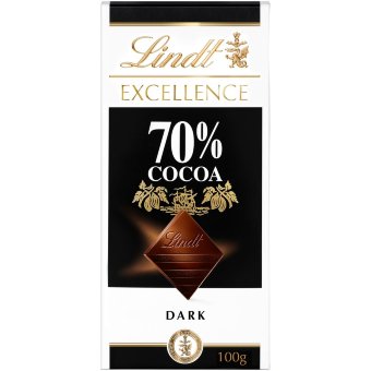 Горький шоколад Lindt Excellence 70% какао 100 гр