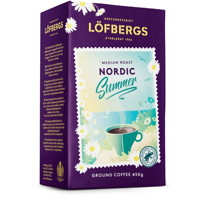 Кофе молотый Löfbergs Nordic 450 гр Rainforest Alliance