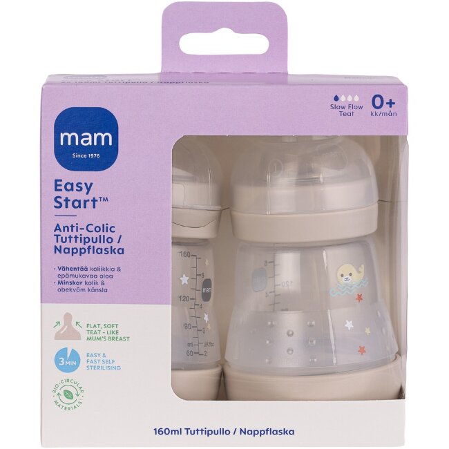 Антиколиковая бутылочка MAM Easy Start (уп 2 шт) 160 мл Антиколиковая бутылочка MAM Easy Start (уп 2 шт) 160 мл