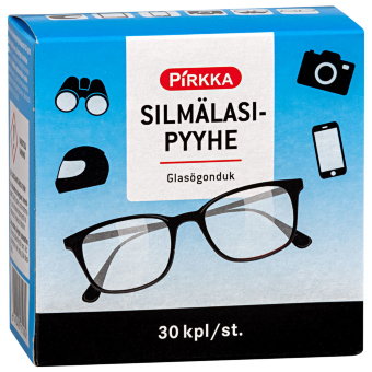 Одноразовые салфетки для чистки линз Pirkka 30шт