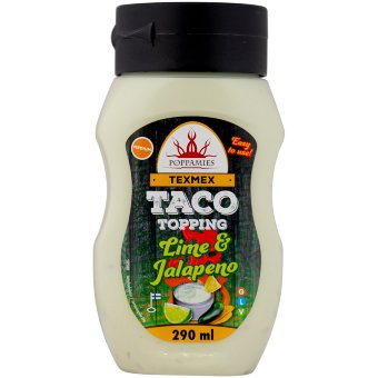 Соус для тако Texmex Taco Topping Poppamies с лаймом и халапеньо 290 мл Соус для тако Texmex Taco Topping Poppamies с лаймом и халапеньо 290 мл