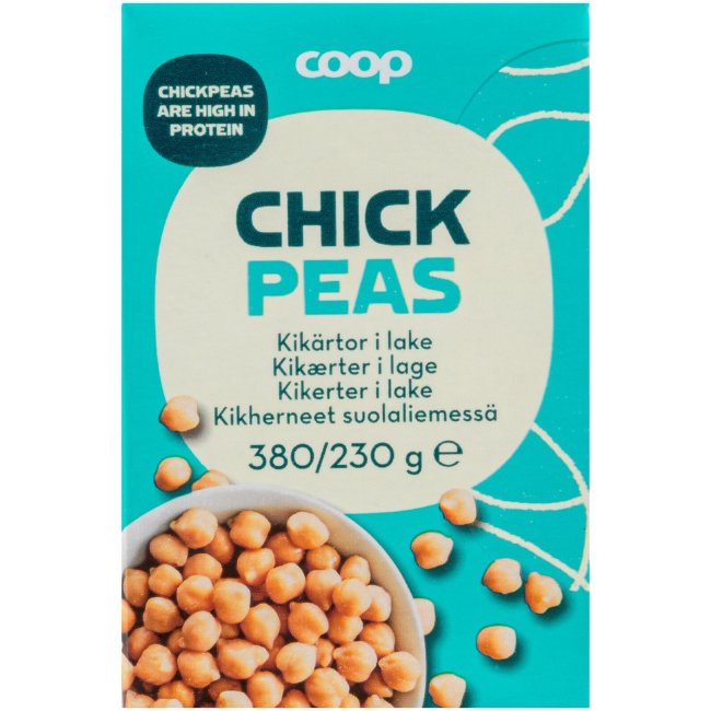 Нут в солевом растворе Coop 380/230 гр