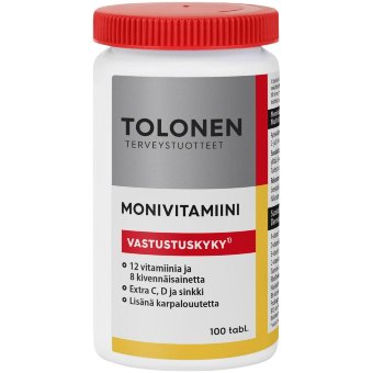 Витаминно-минеральный комплекс Monivitamiini 100 таблеток Tolonen Витаминно-минеральный комплекс Monivitamiini 100 таблеток Tolonen