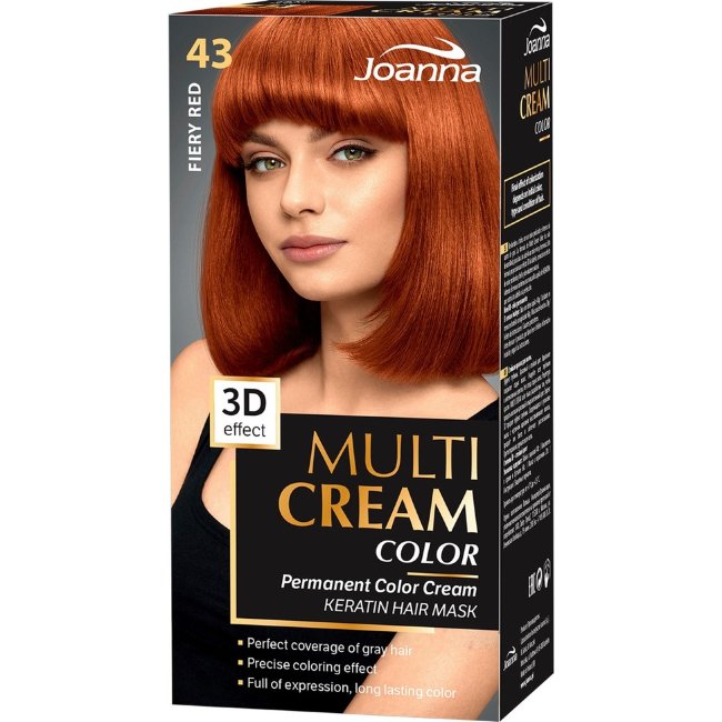 Перманентная крем-краска для волос Joanna Multi Cream 43 Огненно-красный