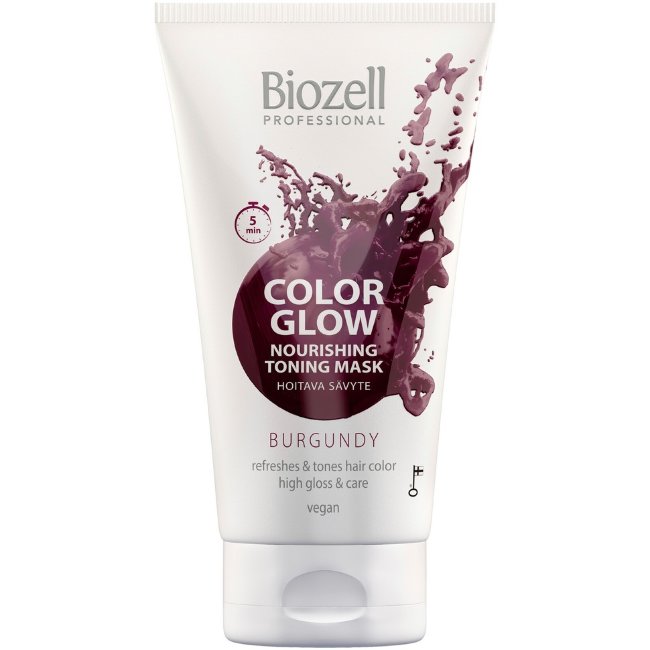 Ухаживающая тонирующая маска Biozell Color Glow Burgundy 150 мл