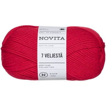 Пряжа Novita Lanka 7 Veljestä 100 гр рождественская 549