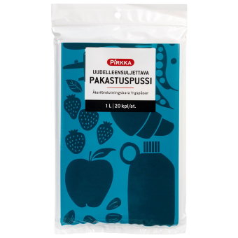 Пакеты для заморозки Pirkka 1л 20шт Пакеты для заморозки Pirkka 1л 20шт