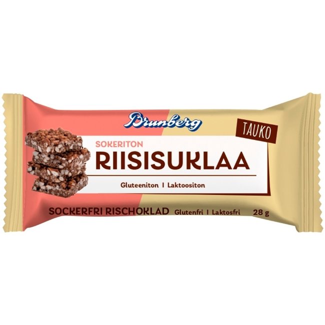Безсахарный рисовый шоколад Brunberg Tauko 28 гр