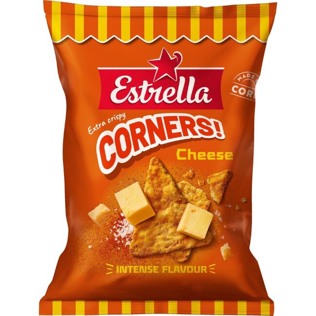 Кукурузные чипсы Estrella Corners с сыром 160 гр