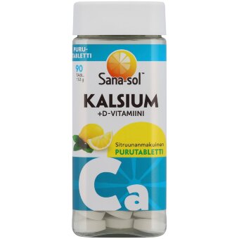 Жевательные таблетки Sana-sol Kalsium+D с лимонным вкусом 90 табл (153 гр)