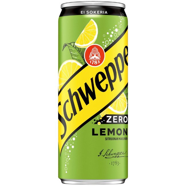 Освежающий напиток Schweppes Lemon Zero в банке 0,33 л