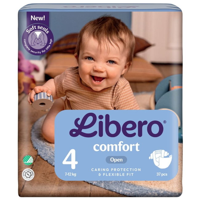 Подгузники Libero Comfort 4, 7-12 кг, 37 шт.