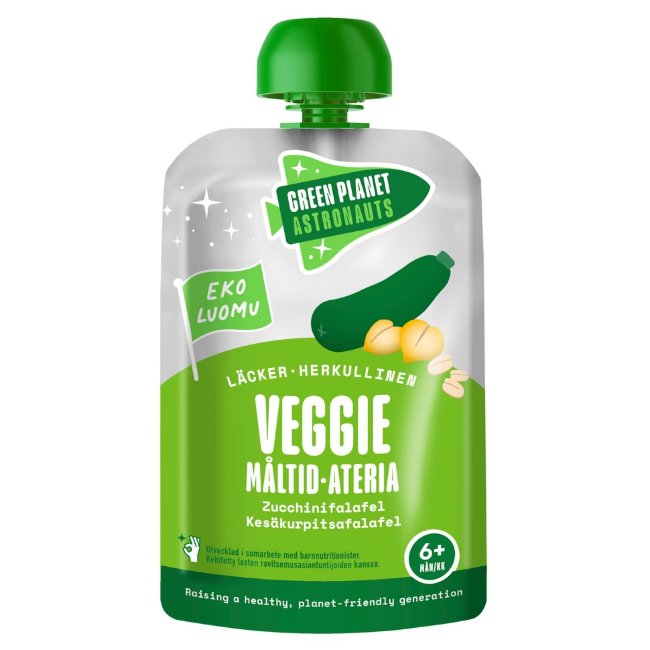 Овощное детское пюре Green Planet Astronauts органическое летний кабачок фалафель 100 гр 6 мес+