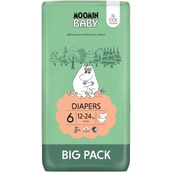 Подгузники на липучках Moomin Baby 6 - 51 шт 12-24 кг