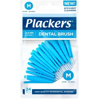 Межзубные щетки Plackers Dental Brush размер M 0,6 мм 24 шт