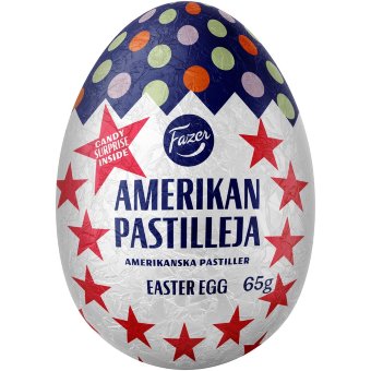 Шоколадное яйцо Fazer Amerikan Pastilleja 65 гр