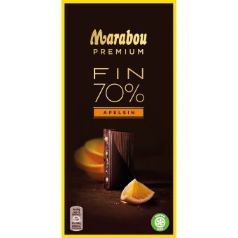 Шоколад Marabou Premium темный 70% (апельсин) 100 гр