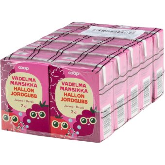 Напиток Coop с малиной и клубникой 10 x 2 дл Напиток Coop с малиной и клубникой 10 x 2 дл