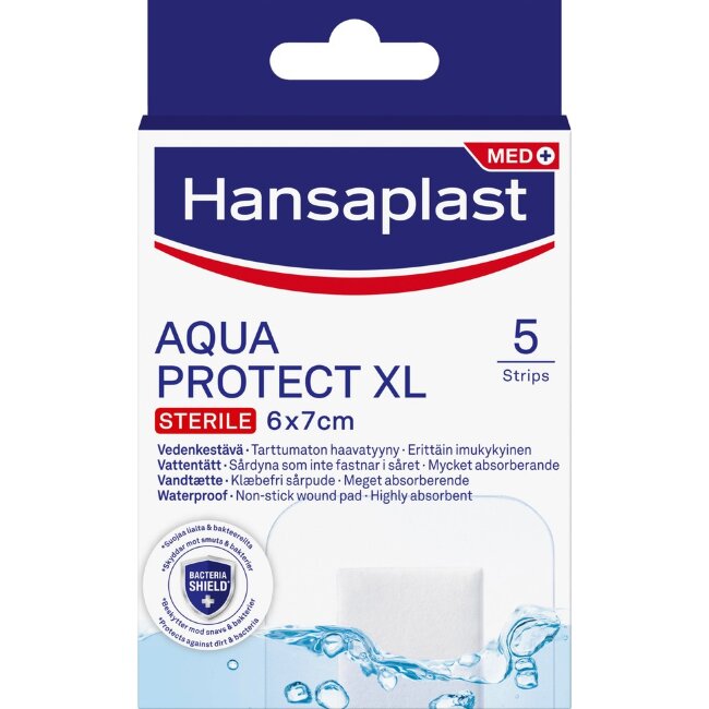Пластыри Hansaplast Aqua Protect XL 5 шт 6x7 см