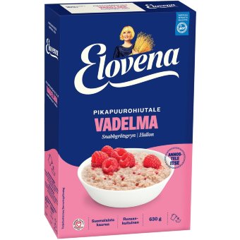 Овсяные хлопья быстрого приготовления Elovena 630 гр с малиной