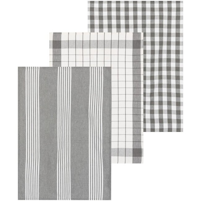 Кухонные полотенца Tex Home Stripes 3 шт серые Кухонные полотенца Tex Home Stripes 3 шт серые