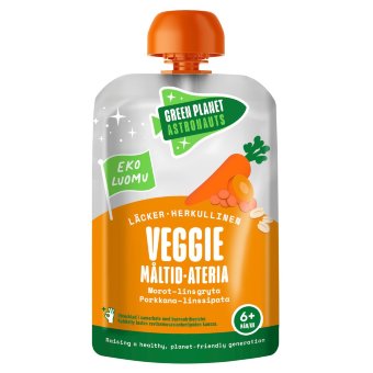 Органическое овощное пюре Green Planet Astronauts с морковью и чечевицей 100 гр 6 мес+