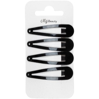 Заколка для волос MY BEAUTY 4 шт черная