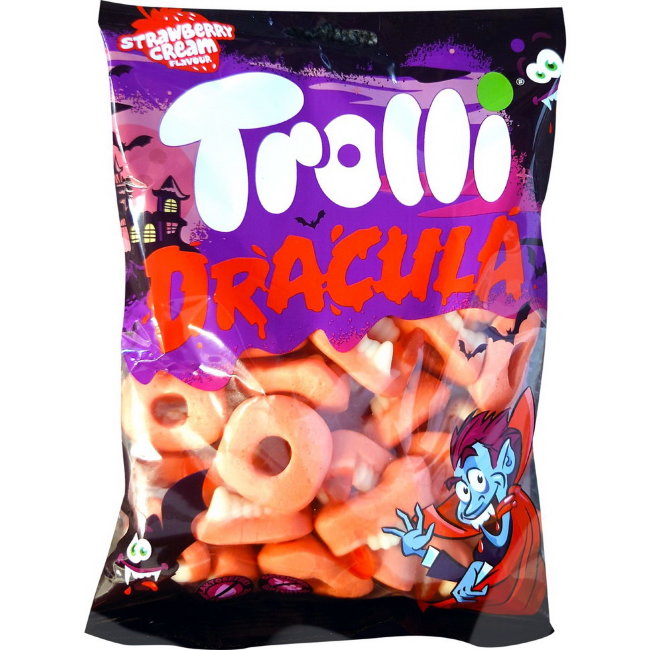 Конфеты жевательные Trolli зубы вампира "DRACULA" 200 гр
