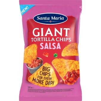 Кукурузные чипсы Santa Maria Giant Tortilla 160 гр с сальсой