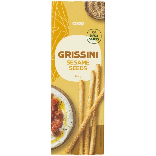 Хлебные палочки grissini с кунжутом Coop 125 гр