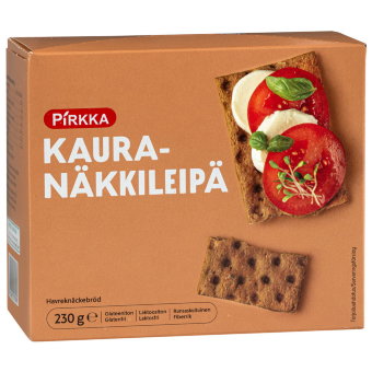 Овсяные хлебцы без глютена Pirkka 230 гр Овсяные хлебцы без глютена Pirkka 230 гр