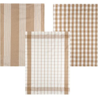 Кухонное полотенце Tex Home Stripes 3 шт бежевое
