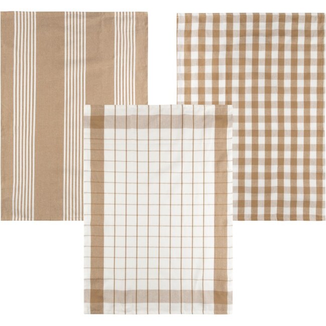 Кухонное полотенце Tex Home Stripes 3 шт бежевое