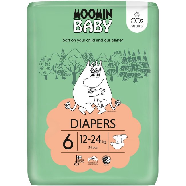 Подгузники Muumi 6, 12-24 кг, 34 шт.