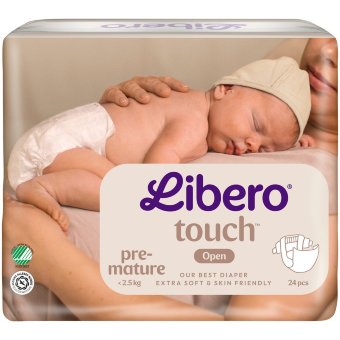 Подгузники с липучками LIBERO Touch для недоношенных 24 шт, до 2,5 кг