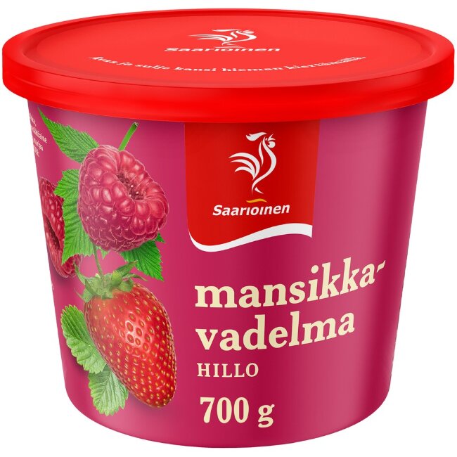 Клубнично-малиновое варенье Saarioinen 700 гр