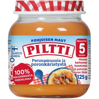 Piltti ( морковь, картофель, свинина, дичь ) 125 гр Piltti ( морковь, картофель, свинина, дичь ) 125 гр