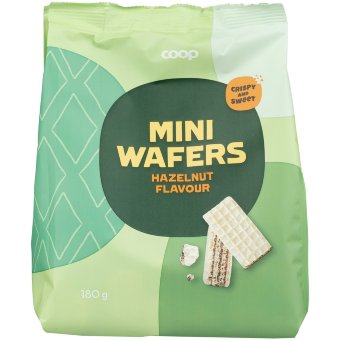 Вафли Coop с кремом со вкусом лесного ореха 180 гр