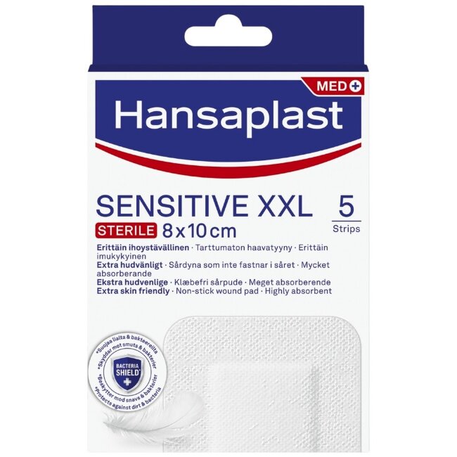 Пластыри Hansaplast Sensitive XXL 5 шт 8x10 см Пластыри Hansaplast Sensitive XXL 5 шт 8x10 см